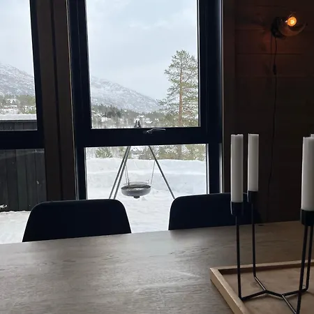 Flott Og Moderne Fjellhytte Utsikten